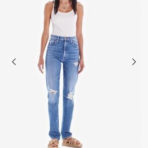 NWT Mother size 27-  high rider skimp jeans in Bloom & Doom wash